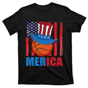 Basketball Uncle Sam 4th Of July T-Shirt