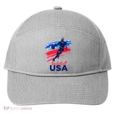 Basketball Usa Support The Team 7-Panel Snapback Hat