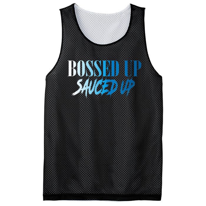 Bossed Up Sauced Up Mesh Reversible Basketball Jersey Tank