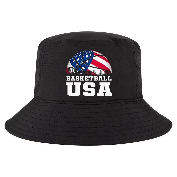 Basketball Usa Support The T.E.A.M U.S.A Flag Dream Cool Comfort Performance Bucket Hat