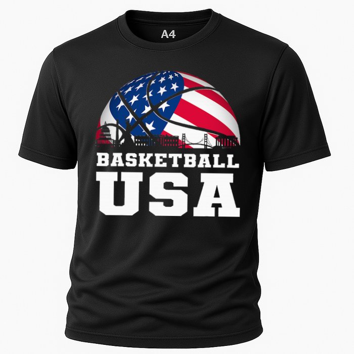 Basketball Usa Support The T.E.A.M U.S.A Flag Dream Cooling Performance Crew T-Shirt