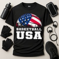 Basketball Usa Support The T.E.A.M U.S.A Flag Dream Cooling Performance Crew T-Shirt