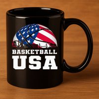 Basketball Usa Support The T.E.A.M U.S.A Flag Dream 11oz C Handle Ceramic Mug