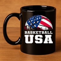 Basketball Usa Support The T.E.A.M U.S.A Flag Dream 11oz C Handle Ceramic Mug