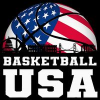 Basketball Usa Support The T.E.A.M U.S.A Flag Dream Drawstring Bag