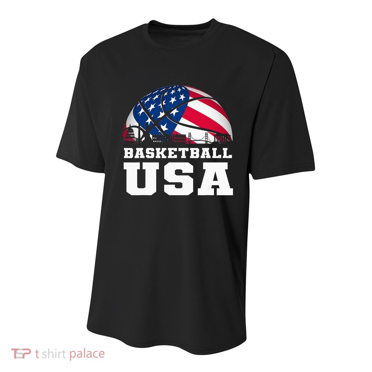 Basketball Usa Support The T.E.A.M U.S.A Flag Dream Youth Performance Sprint T-Shirt