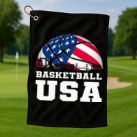 Basketball Usa Support The T.E.A.M U.S.A Flag Dream Golf Towel