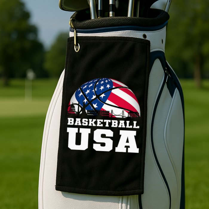 Basketball Usa Support The T.E.A.M U.S.A Flag Dream Golf Towel