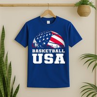 Basketball Usa Support The T.E.A.M U.S.A Flag Dream T-Shirt