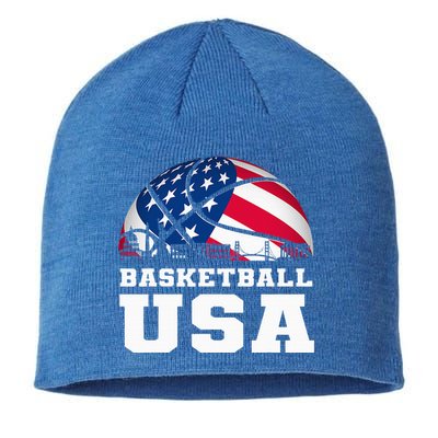 Basketball Usa Support The T.E.A.M U.S.A Flag Dream Sustainable Beanie