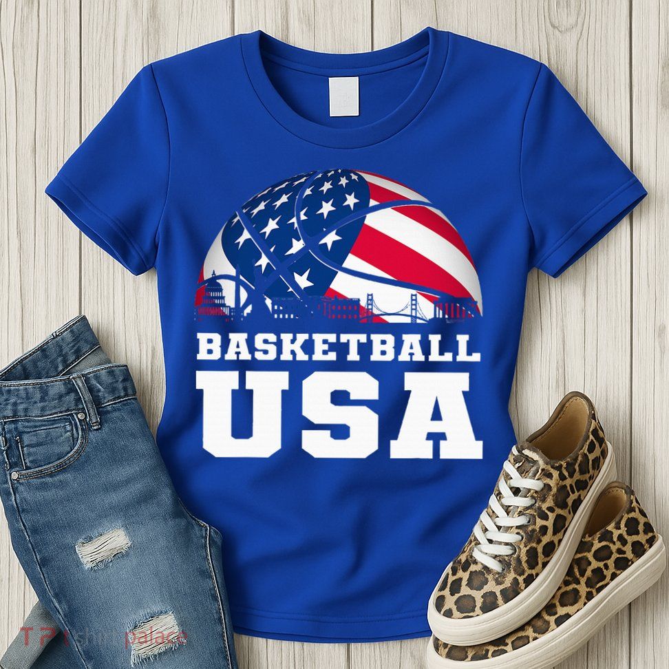 Basketball Usa Support The T.E.A.M U.S.A Flag Dream Womens T-Shirt