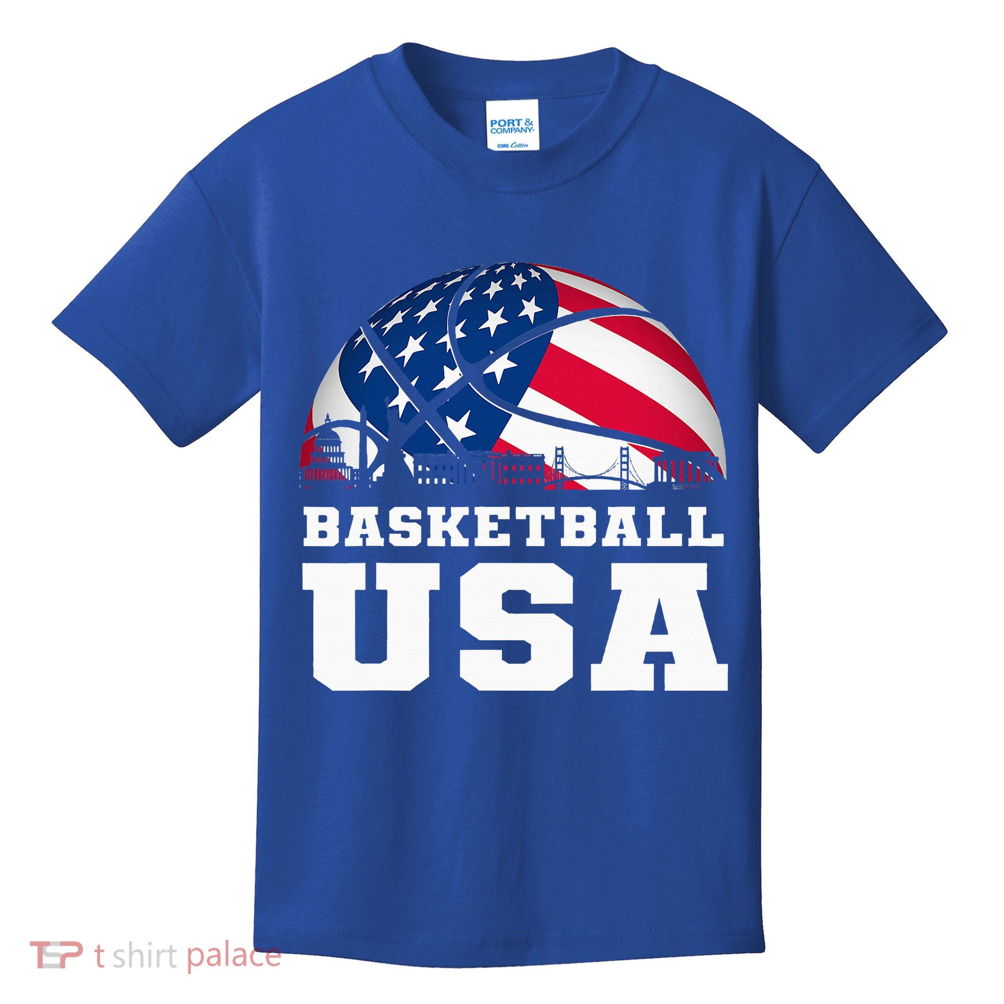 Basketball Usa Support The T.E.A.M U.S.A Flag Dream Kids T-Shirt