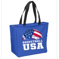 Basketball Usa Support The T.E.A.M U.S.A Flag Dream Zip Tote Bag