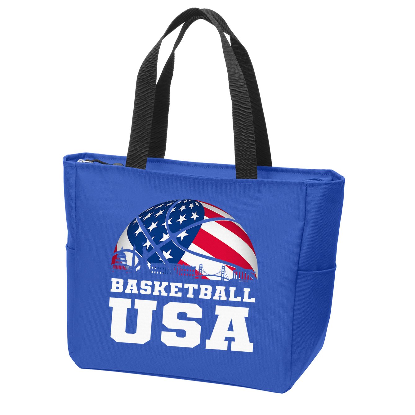 Basketball Usa Support The T.E.A.M U.S.A Flag Dream Zip Tote Bag