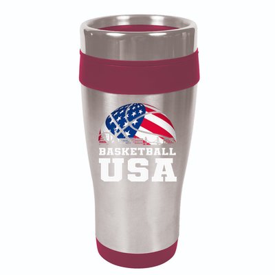 Basketball Usa Support The T.E.A.M U.S.A Flag Dream 16oz Travel Tumbler