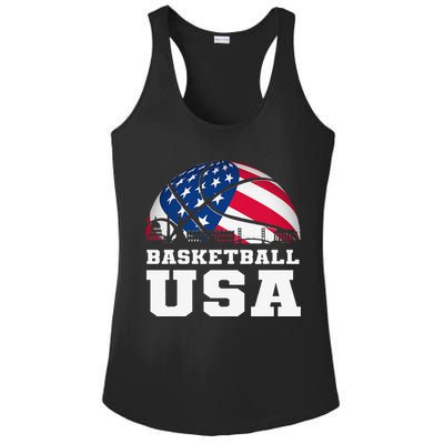 Basketball USA Support the Team USA Flag Dream Ladies PosiCharge Competitor Racerback Tank