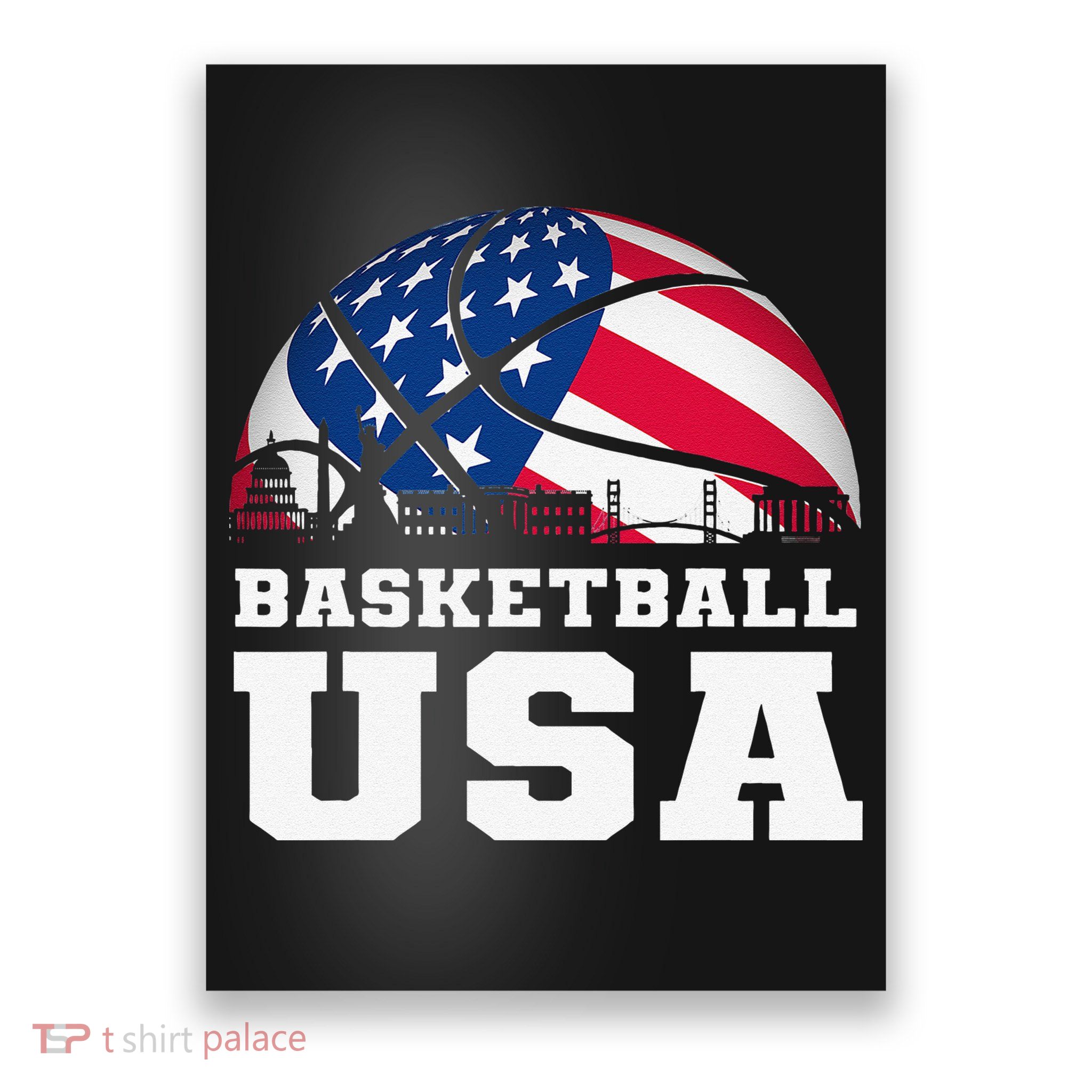 Basketball USA Support the Team USA Flag Dream Poster