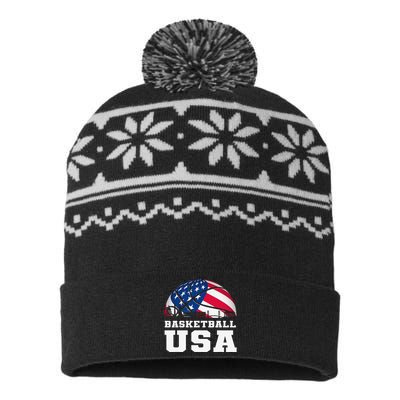 Basketball USA Support the Team USA Flag Dream USA-Made Snowflake Beanie