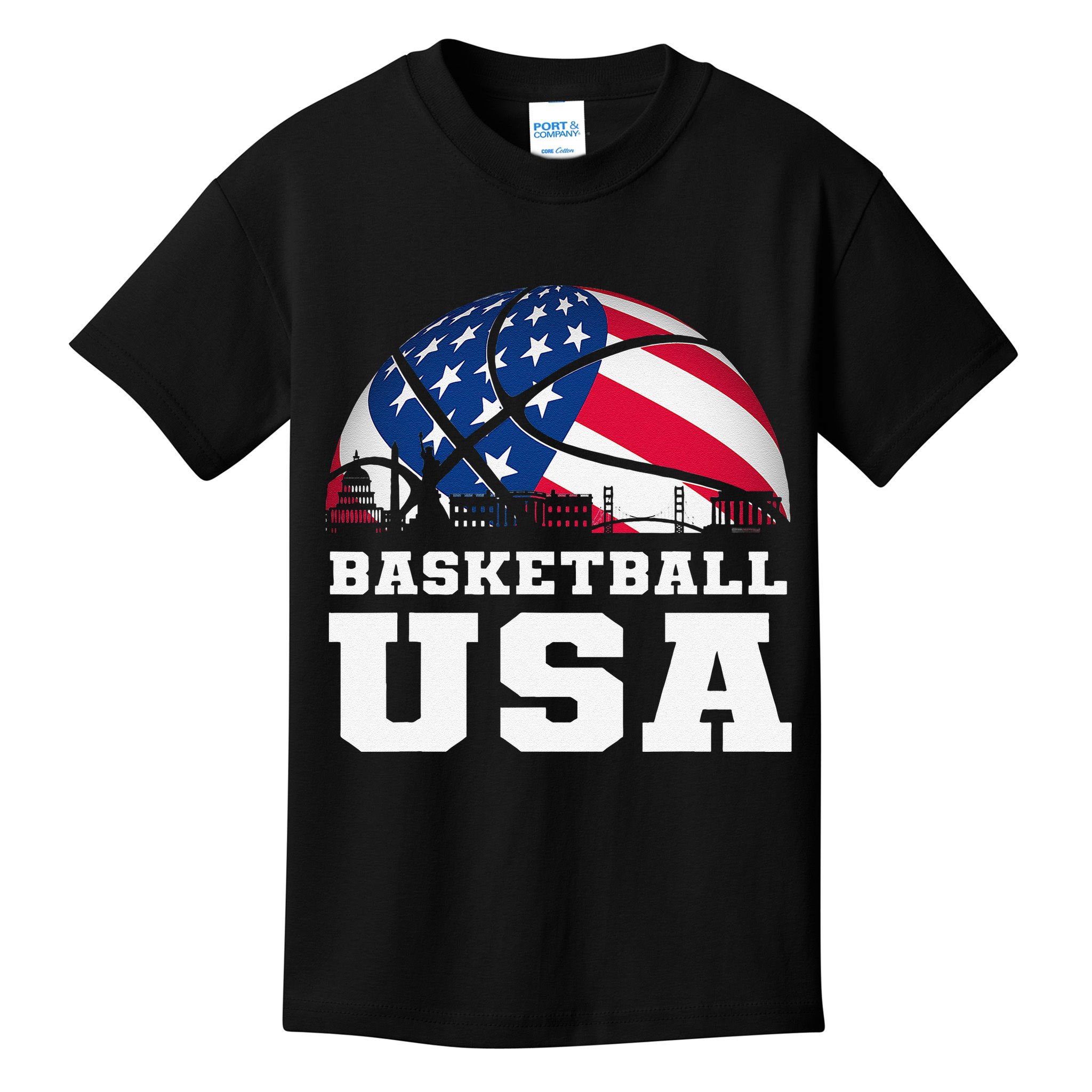 Basketball USA Support the Team USA Flag Dream Kids T-Shirt