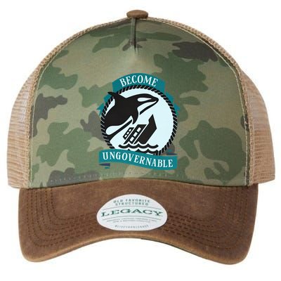 Become Ungovernable Ship Wreck Killer Whale Funny Marine Sciene Eat The Rich Legacy Tie Dye Trucker Hat