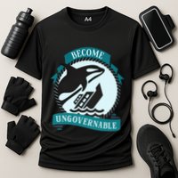 Become Ungovernable Ship Wreck Killer Whale Funny Marine Sciene Eat The Rich Cooling Performance Crew T-Shirt