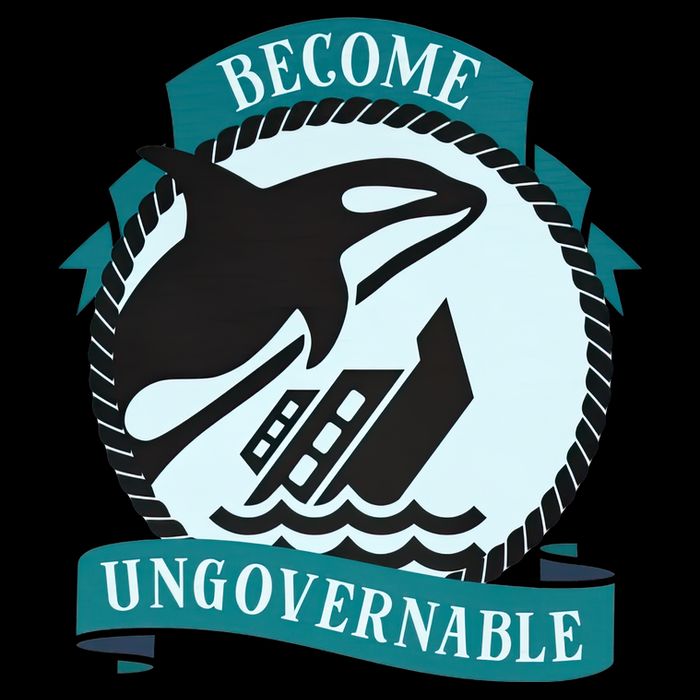 Become Ungovernable Ship Wreck Killer Whale Funny Marine Sciene Eat The Rich 7-Panel Snapback Hat