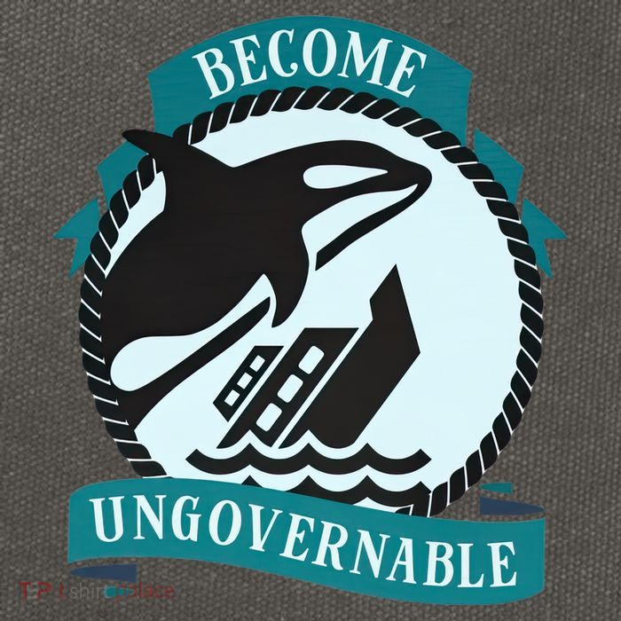 Become Ungovernable Ship Wreck Killer Whale Funny Marine Sciene Eat The Rich Cotton Canvas Backpack
