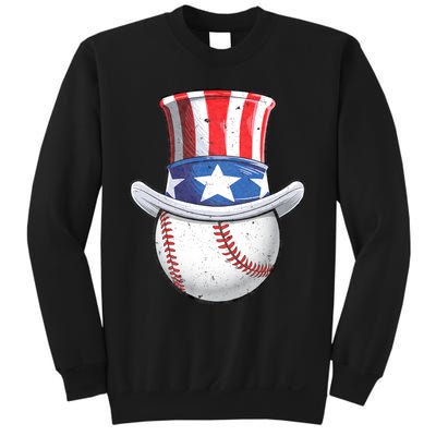 Baseball Uncle Sam 4th Of July American Flag Sweatshirt