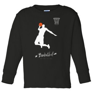 Basketball USA Summer League Basketball Lover Toddler Long Sleeve Shirt