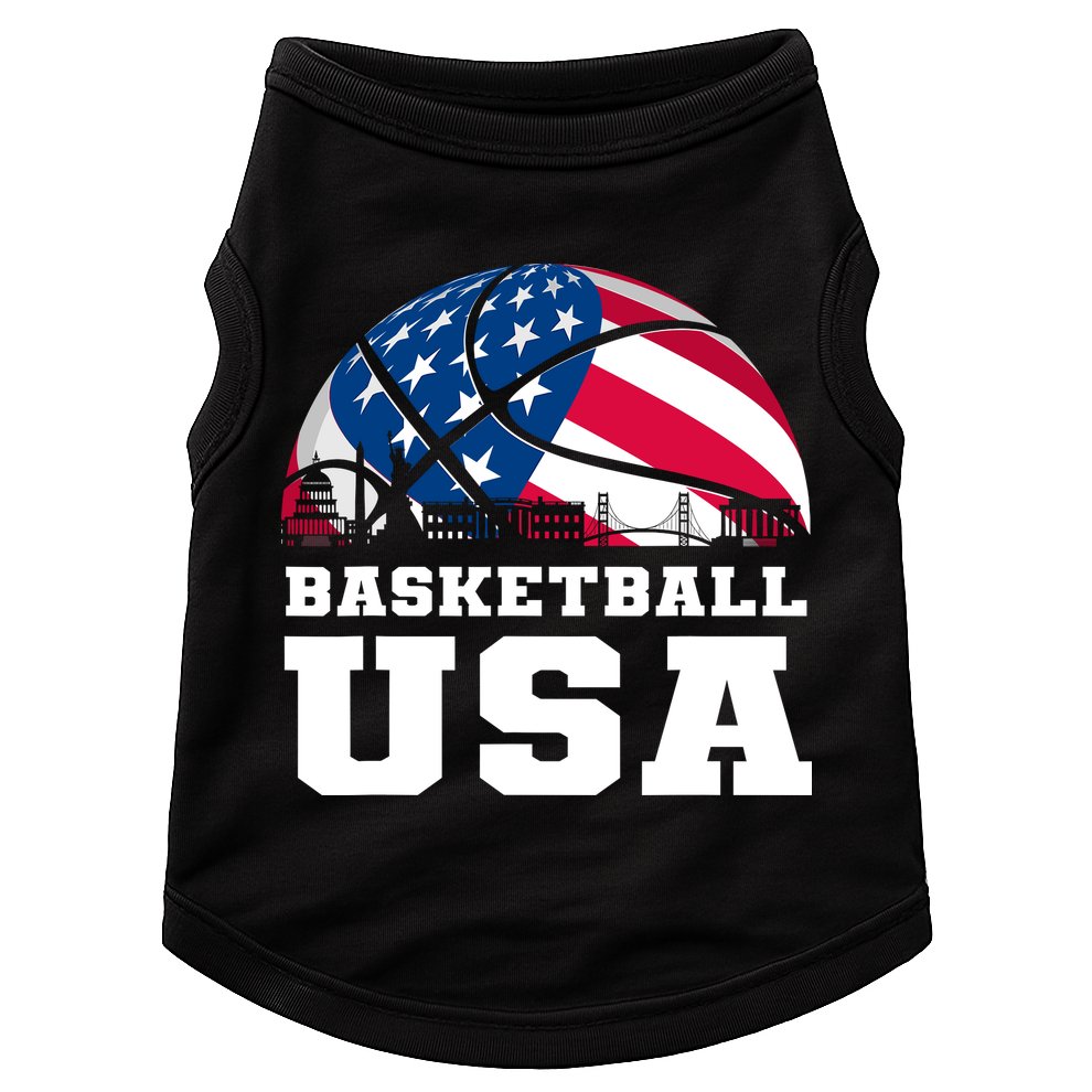 Basketball Usa Support The Team Design Usa Flag Dream Doggie Tank