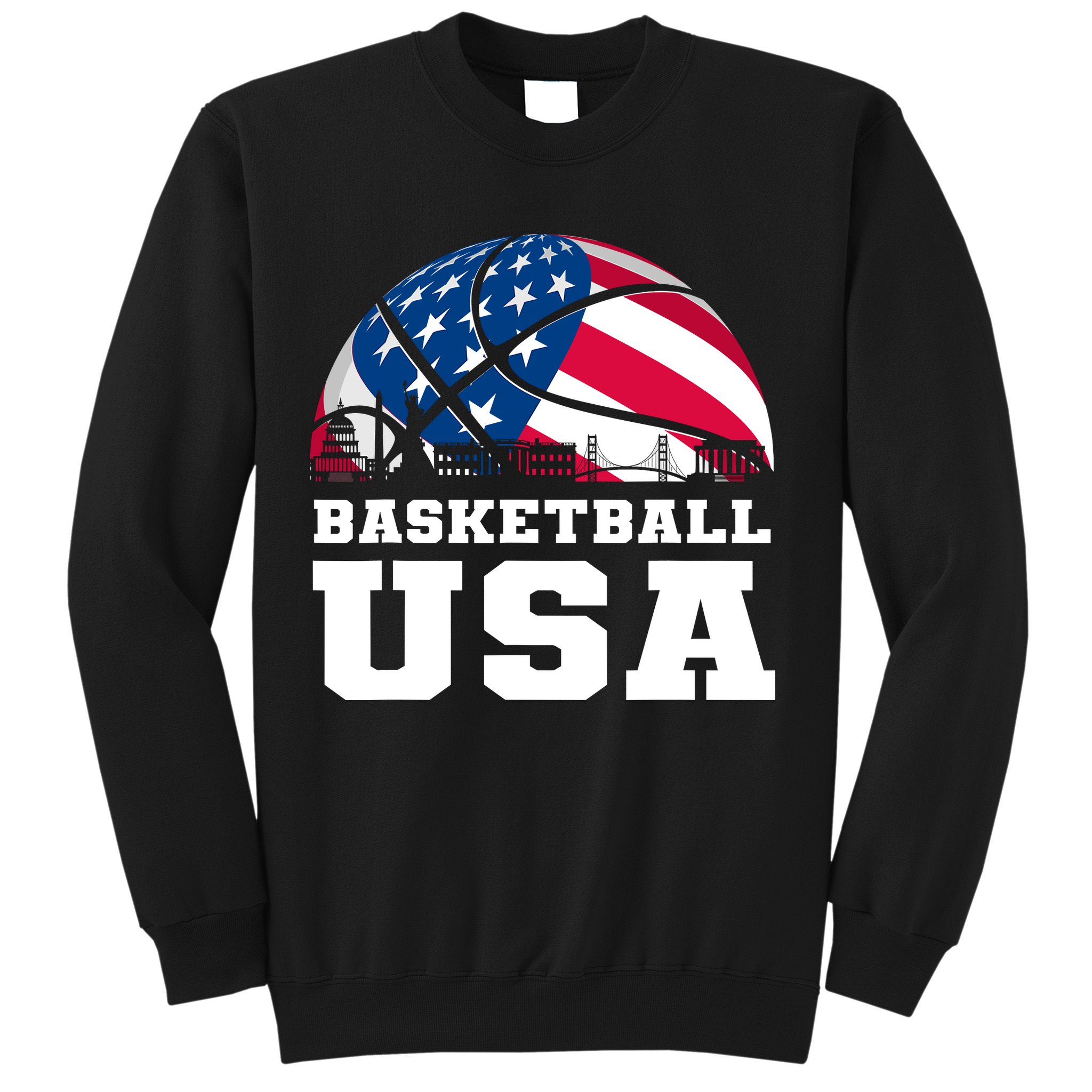 Basketball Usa Support The Team Design Usa Flag Dream Sweatshirt