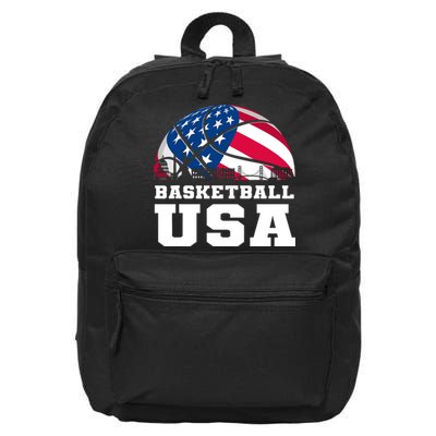 Basketball Usa Support The Team Design Usa Flag Dream 16 in Basic Backpack