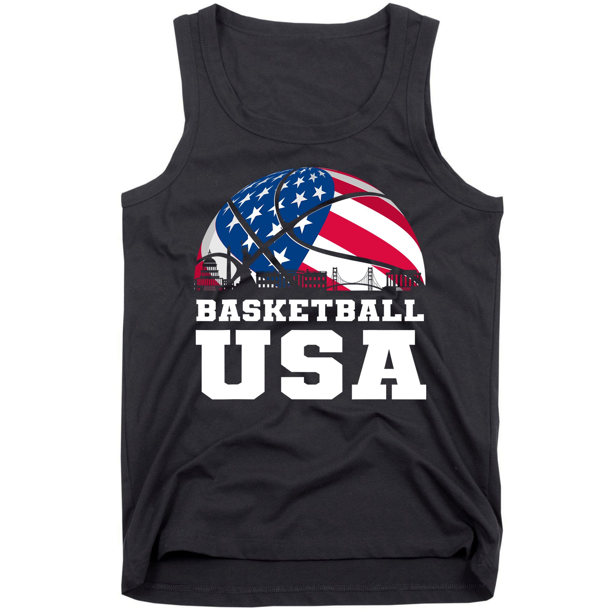 Basketball Usa Support The Team Design Usa Flag Dream Tank Top