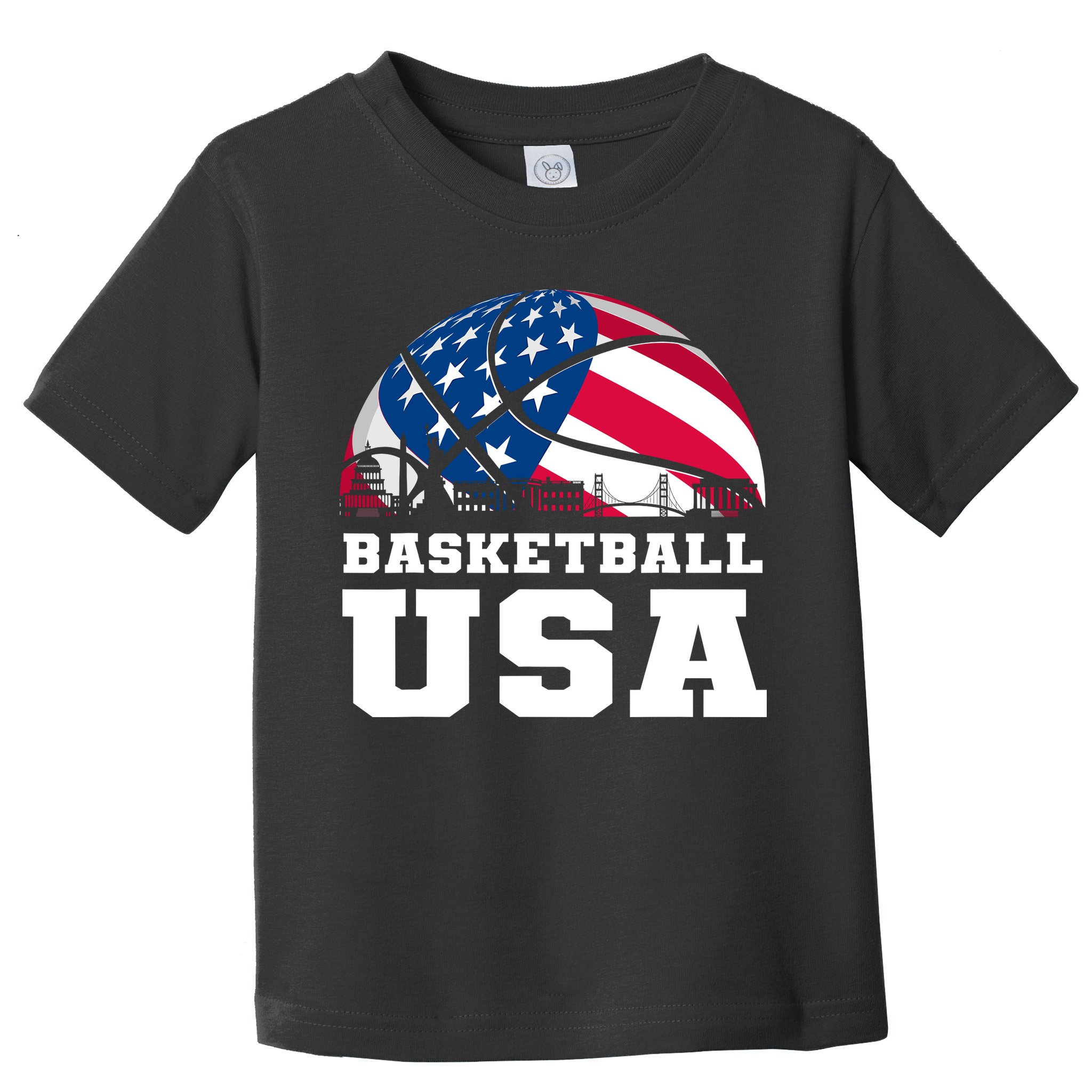 Basketball Usa Support The Team Design Usa Flag Dream Toddler T-Shirt