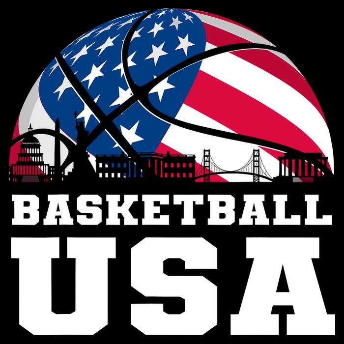 Basketball Usa Support The Team Design Usa Flag Dream Womens T-Shirt