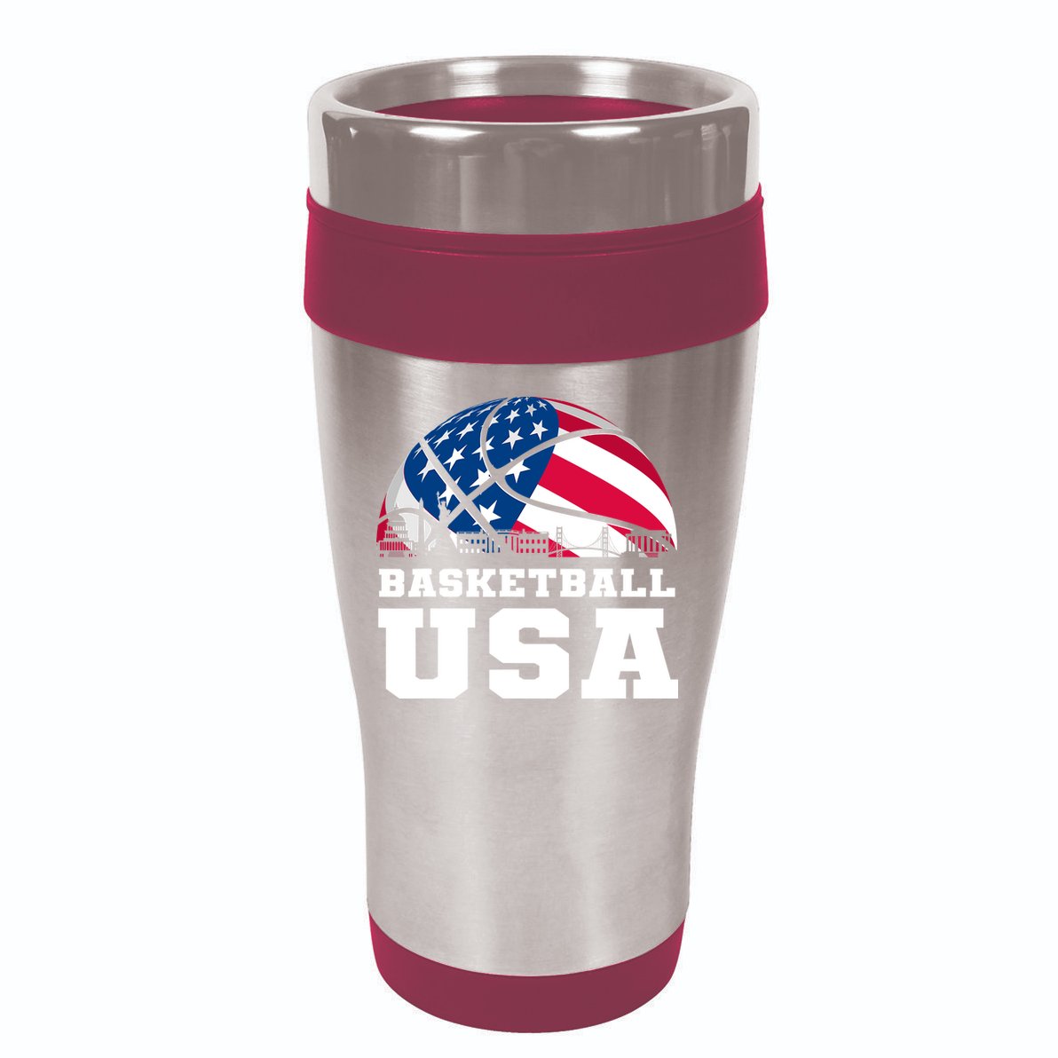 Basketball Usa Support The Team Design Usa Flag Dream 16oz Travel Tumbler