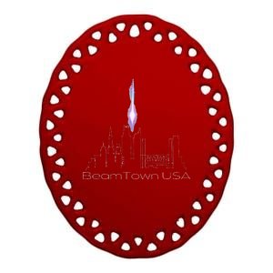 Beamtown Usa Sacramento Basketball Ceramic Oval Ornament