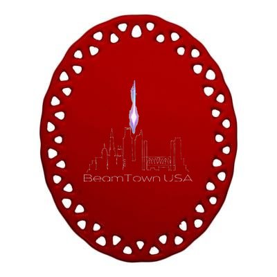 Beamtown Usa Sacramento Basketball Ceramic Oval Ornament