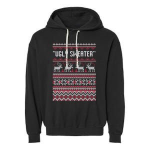 Barstool Ugly Sweater Garment-Dyed Fleece Hoodie