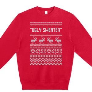 Barstool Ugly Sweater Premium Crewneck Sweatshirt