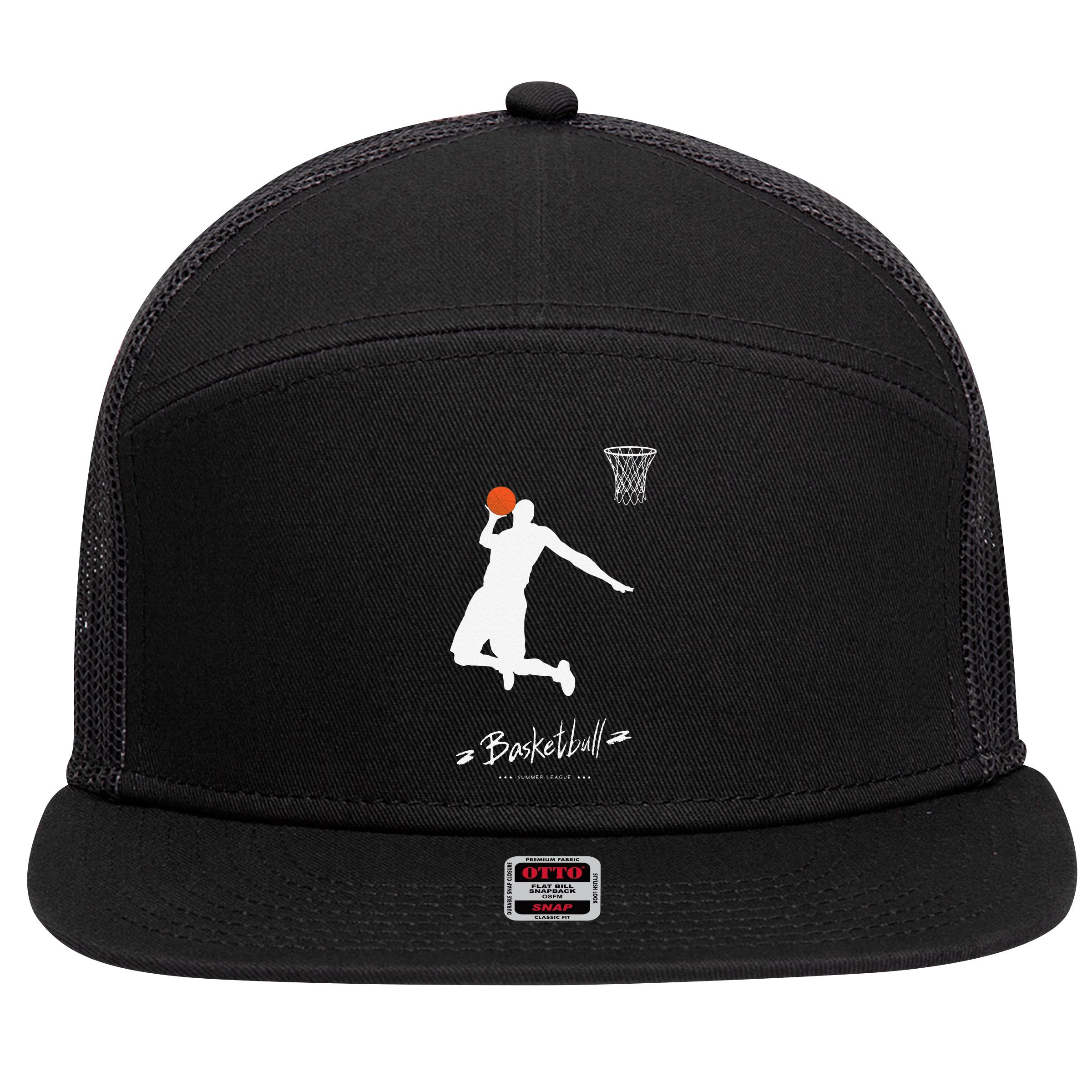 Basketball USA Summer League Basketball Lover 7 Panel Mesh Trucker Snapback Hat