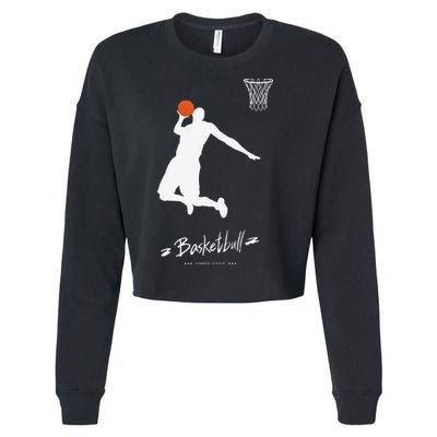 Basketball USA Summer League Basketball Lover Cropped Pullover Crew