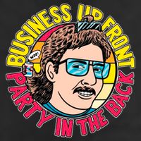 Business Up Front Party In The Back Garment-Dyed Fleece Hoodie