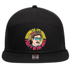 Business Up Front Party In The Back 7 Panel Mesh Trucker Snapback Hat