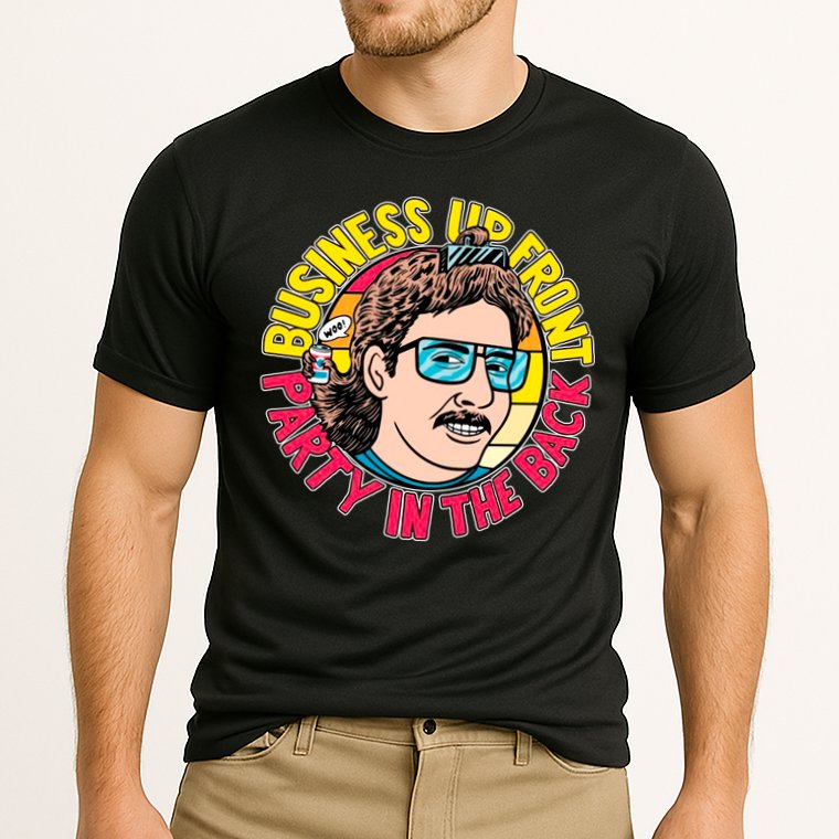 Business Up Front Party In The Back Performance Shirt