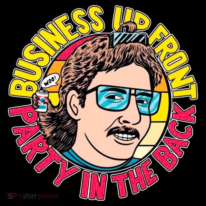 Business Up Front Party In The Back Flatbill Hat