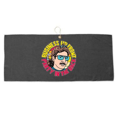 Business Up Front Party In The Back Large Microfiber Waffle Golf Towel