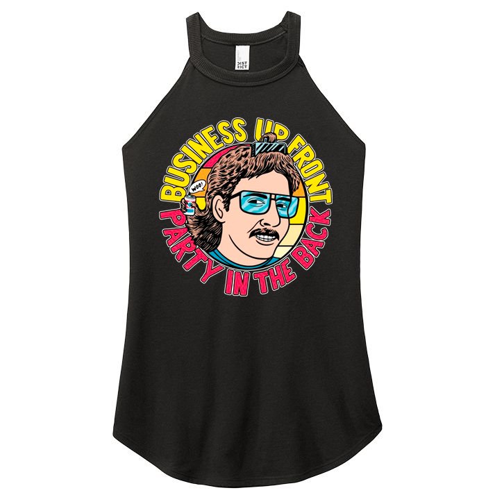 Business Up Front Party In The Back Women's Perfect Tri Rocker Tank