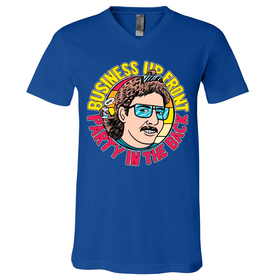 Business Up Front Party In The Back V-Neck T-Shirt