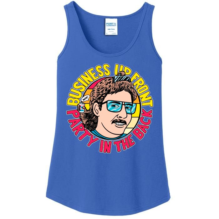 Business Up Front Party In The Back Ladies Essential Tank